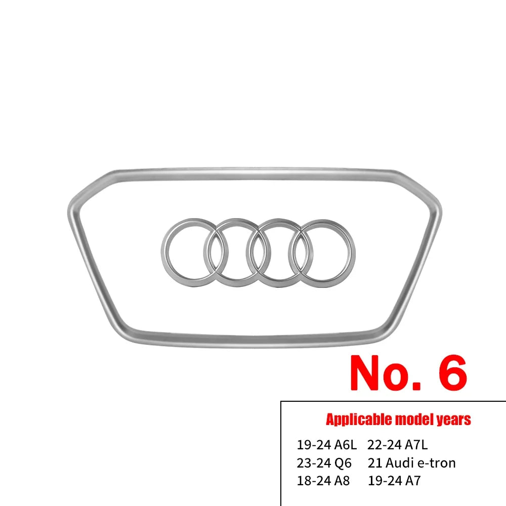 Car Styling Steering Wheel Center Logo Covers Trim Accessorie Fit  AUDI A6L Q7 Q3 Q5 A7 A5 A3 A4L A8L A8 Q5L Q8 A7 Q6 E-TRON SQ5