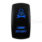 12V 20A Blue Led Car Boat Laser Rocker Switch ON OFF, (ON) OFF, ON OFF ON, (ON) OFF ON, (ON) OFF (ON) Waterproof