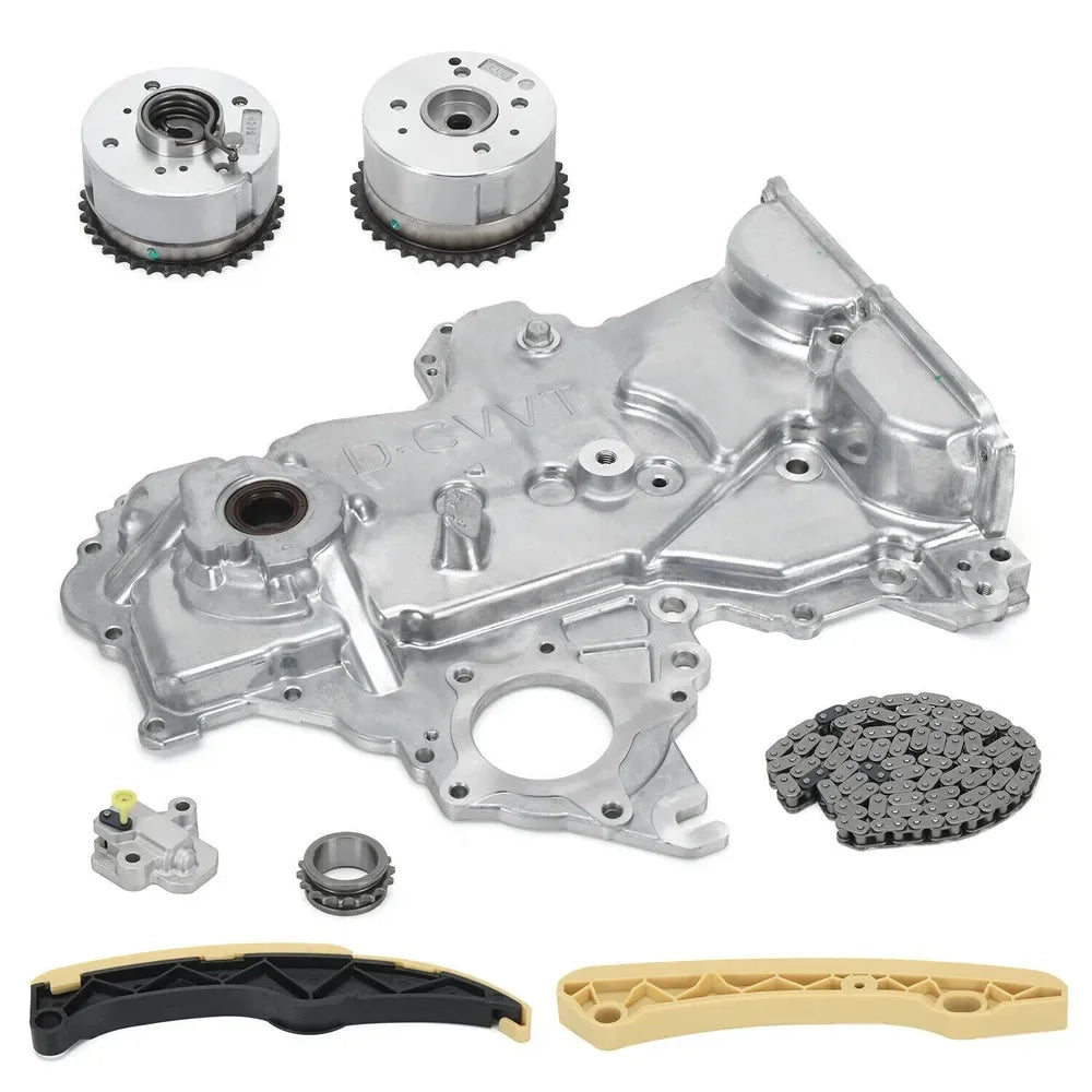 213502B701 243212B620 Timing Chain Kit+VVT Gear+Oil Pump Cover 244202B611 244312B620 For Hyundai Veloster Elantra Kia 12-21