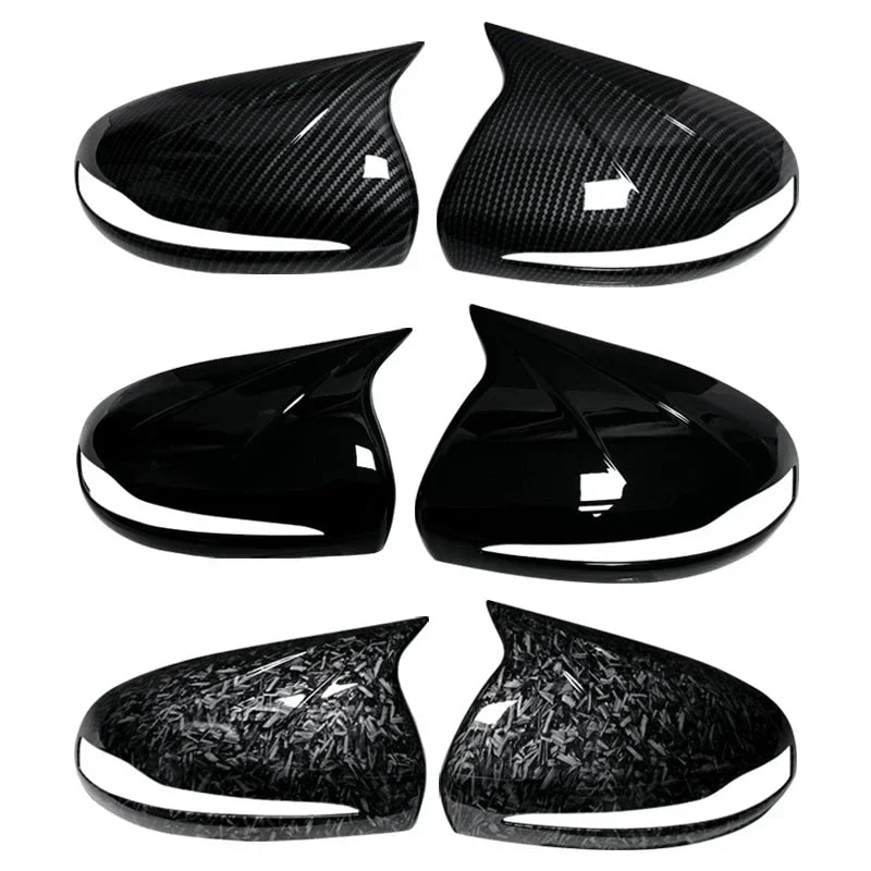 For Mercedes Benz C GLC S E Class W205 X253 W222 W213 W238 carbon Black Side Rearview Mirror Cover Caps Shell LHD RHD