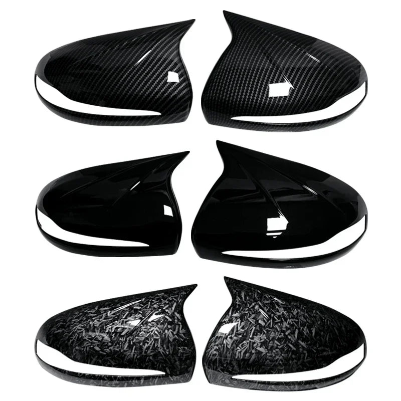 For Mercedes Benz C GLC S E Class W205 X253 W222 W213 W238 carbon Black Side Rearview Mirror Cover Caps Shell LHD RHD