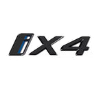 Car Stickers 3D ABS material Letters Rear Trunk Emblem Tailgate Decals For BMW i4 ix4 Black silver