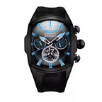 Reef Tiger 316L Stainless Steel Wine Barrel Automatic Watch Fashion Mulitfunction Tourbillon Mechanical Watches for Men RGA3069
