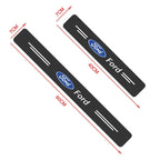 4PCS For Ford Focus Fiesta Kuga Mondeo SMax Edge Ranger Silicone Car Door Sill Threshold Anti-scratch Protective Strap Sticker