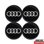 56/60/65MM Car Wheel Hub Caps Auto Emblem Tyre Center Covers Accessories For Audi A1 A2 A3 A4 A5 A6 A7 A8 Quyttro Sline RS Q2 Q3
