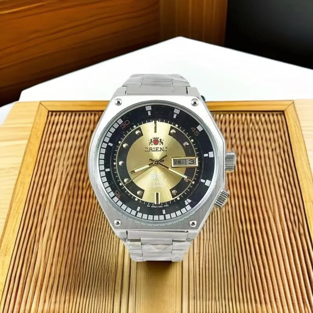 Orient Sport Casual Automatic Japanese movement Watch Full Function World Time Steel Strap