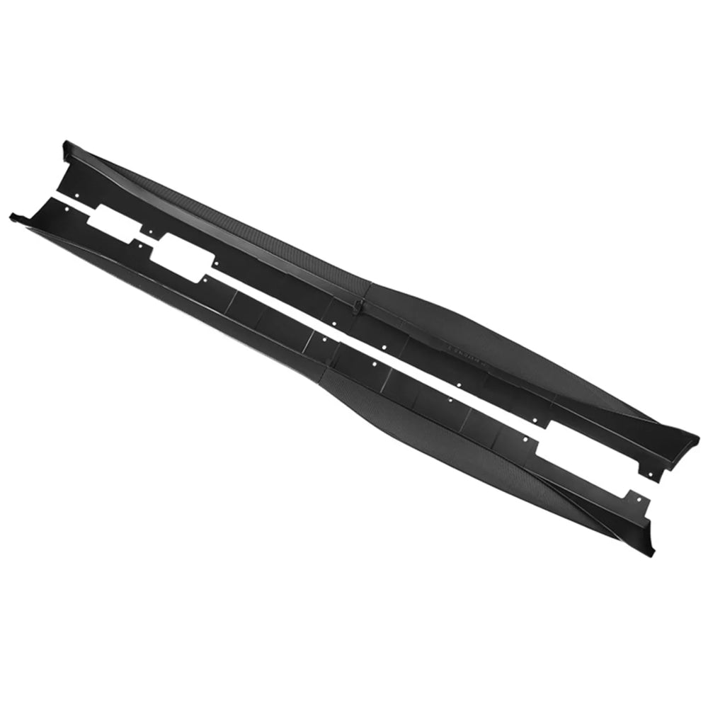 For Chevy Camaro Coupe Convertible LT LS SS RS 2016-2024 ZL1 Style Side Skirts Rocker Panels Spoiler Carbon Look Glossy black
