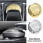 1pc 48mm Car Central Control Multimedia Knob Cover Sticker For Mercedes Benz AMG GLC GLE CLA GLA W205 W211 W213 Car Accessories