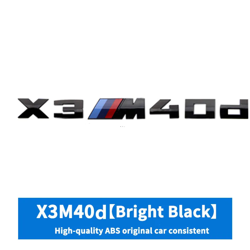 3D ABS M-Standard Sports Competition Emblem Rear Trunk Logo Sticker For BMW M1   X2 X3M X4M X5M X6M X7M Auto Modification  Badge