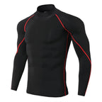 Camiseta deportiva de culturismo para hombre, camiseta para correr de secado rápido, Top de compresión de manga larga, camiseta de gimnasio para hombre, camiseta ajustada para Fitness Rashgard