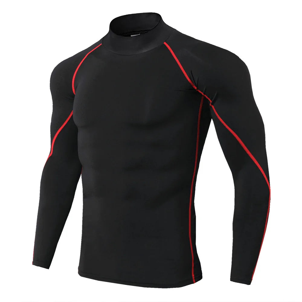 Camiseta deportiva de culturismo para hombre, camiseta para correr de secado rápido, Top de compresión de manga larga, camiseta de gimnasio para hombre, camiseta ajustada para Fitness Rashgard