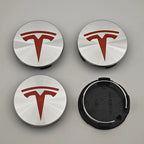 4Pcs 56mm ABS Tesla Wheel Center Hub Cap Emblem Logo Car Rims Cover Hubcap For Tesla Model 3 Y X S Original Badge Accessories
