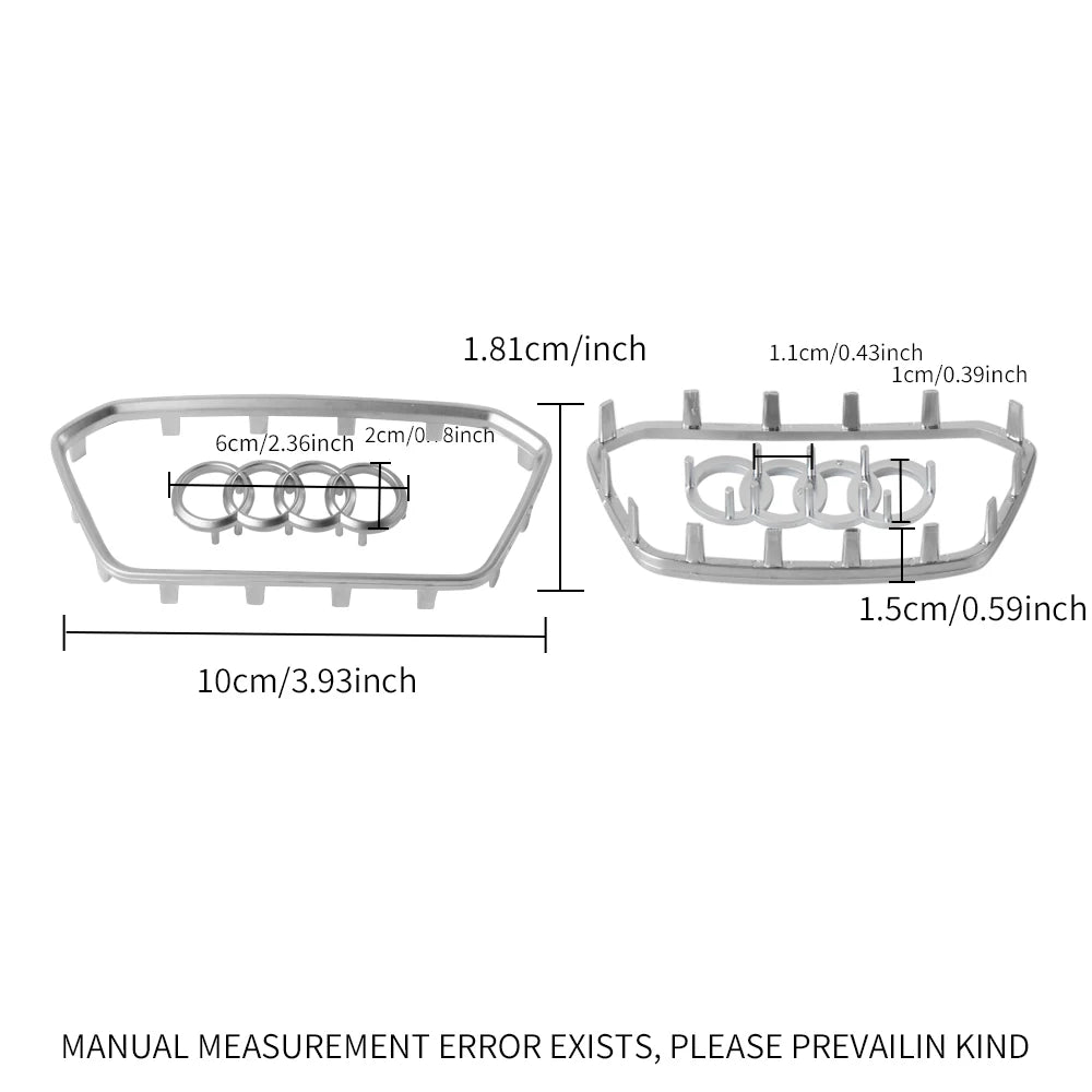 Car Styling Steering Wheel Center Logo Cover Replacement Trim Accessories For Audi Sline TT A3 A5 A7 Q3 Q5 Q7 Q8 A4L A6L A8L Q5L