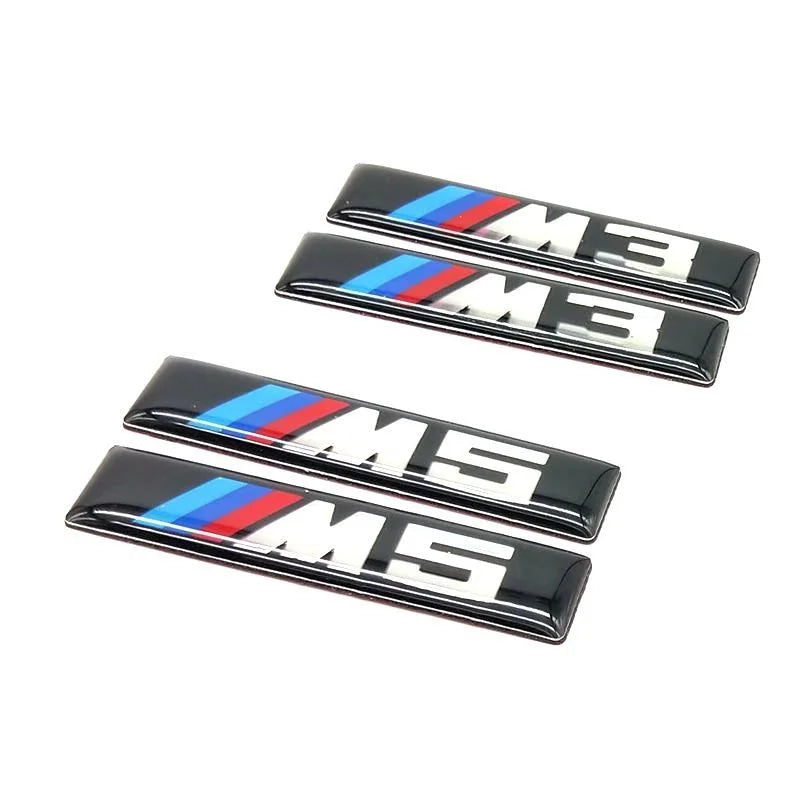 Metal Car Door Side Label Stickers for BMW M Power Performance M3 M5 Personalized Modification Stickers Auto Accessories