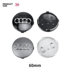 For Audi 4pcs 60mm Car Styling Audi Wheel Center Cap Emblem Hub Covers Badge For Audi B5 B6 B7 B8 B9 D3 Q3 Q5 Q7 TT A1 A3 A4 A5