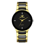ORLANDO Men Luxury Watches New Arrived Cool Black Gold Quartz Steel Wristwatch Exquisite Masculino Relogio Fashion Clock