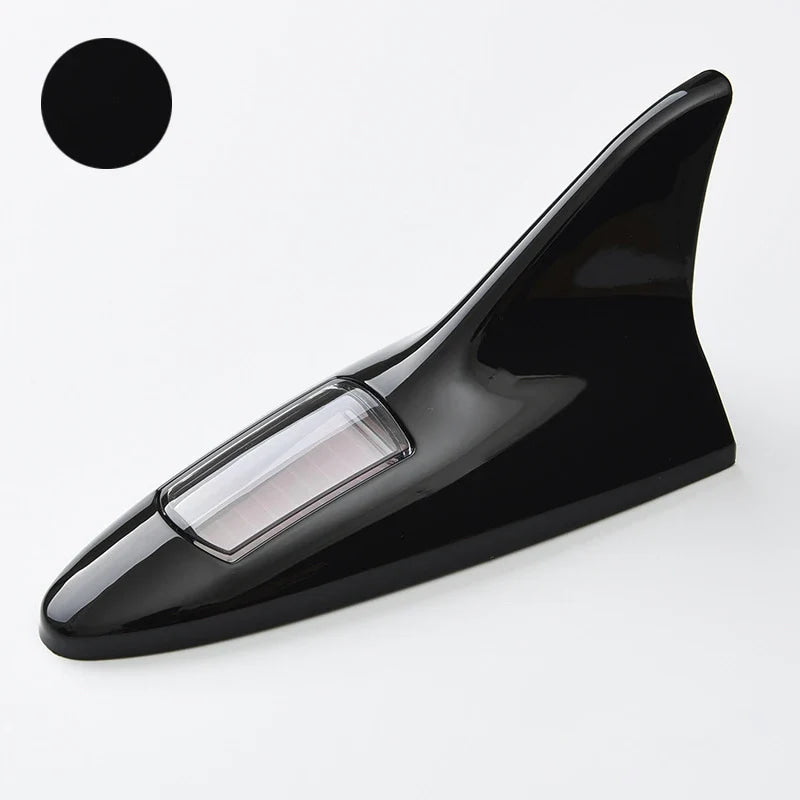 Universal LED Car Roof Top Mount Shark Fin Aerial Antenna Auto Radio AM FM Antenna Decoration Signal Amplifier for Car SUV