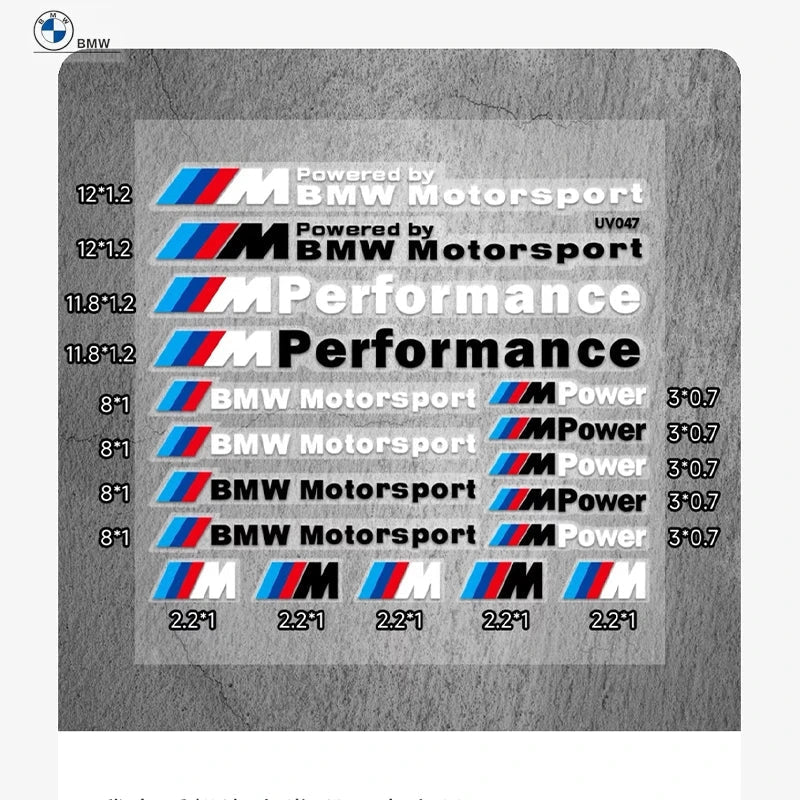 Car Decoration Strip Trunk Sticker Decals Decal For Bmw M Power Performance E93 F10 F20 F30 F40 F25 F26 F31 M3 M5 X1 X3 X5 X6 X7