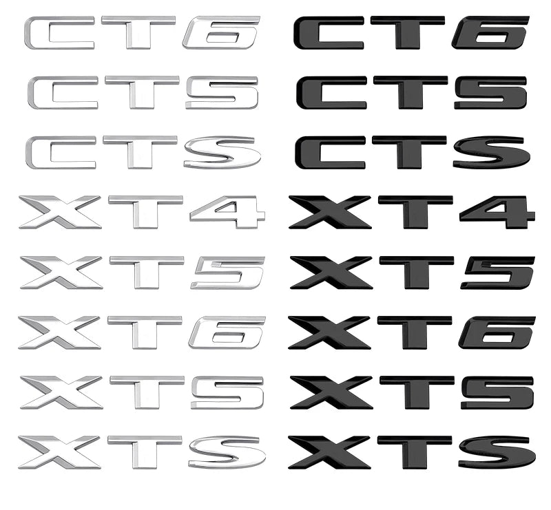 3D Car Rear Trunk Sticker Logo Letters Decals Badge For Cadillac CT4 CT5 CT6 CTS XT4 XT5 XT6 XTS ATS AWD 25T 28T 40T Accessories