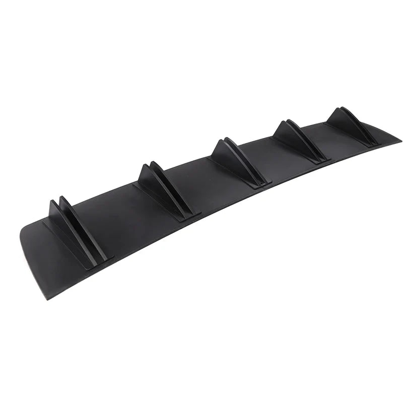 Universal Car Rear Bumper Lip ABS Double Wing Rear Shark Chassis Fin Style Curved Bumper Lip Diffuser Anti-collision 2 in 1