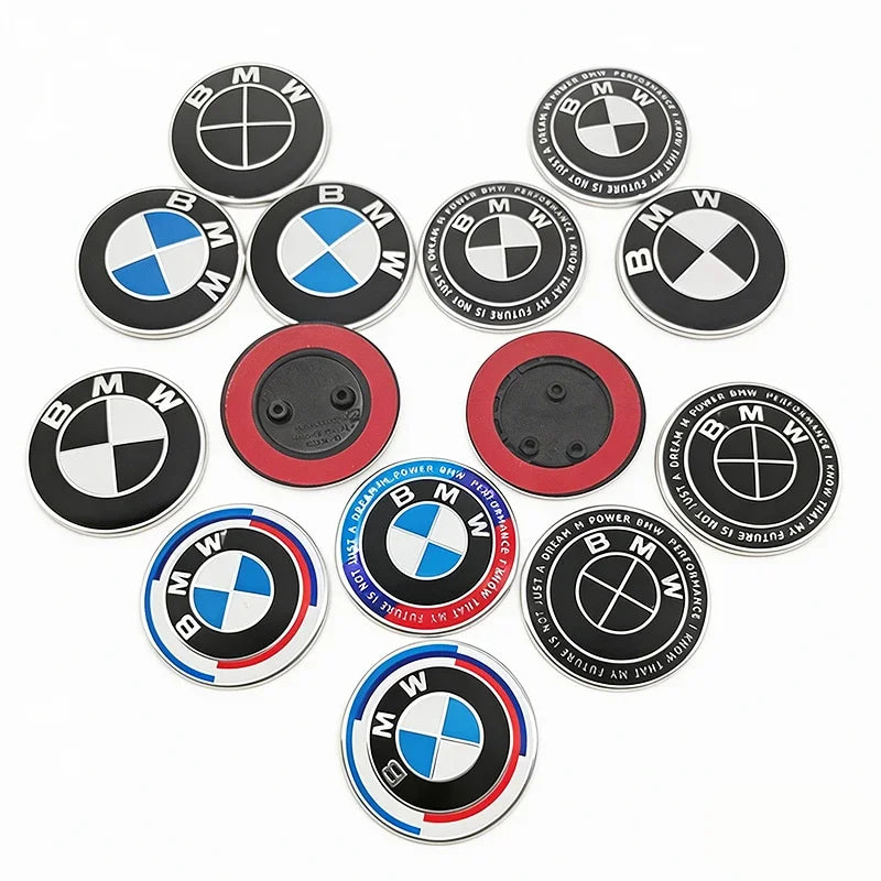 Car Sticker Easy Installation 82mm For BMW Hood Bonnet Logo Emblem Badge  Ultra Durable Anti-Rust Waterproof Front Accessory