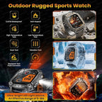 2026 TANK New 1400mAh Military GPS Smart Watch Men 2.01" AMOLED Screen 10ATM Waterproof Clock SOS Call Flashlight Smartwatch iOS