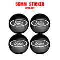 56mm Car Wheel Center Hub Cover Stickers Hub Decals For Ford Mustang Mondeo Focus Fusion Kuga Transit Edge Decoration Accesorios