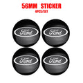 56mm Car Wheel Center Hub Cover Stickers Hub Decals For Ford Mustang Mondeo Focus Fusion Kuga Transit Edge Decoration Accesorios