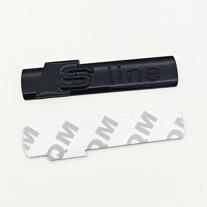 3D Metal Logo Sline Emblem Car Fender Side Sticker Front Grill Badge For Audi A3 A4 A5 A6 A7 S3 S4 S5 S6 TT S Line Accessories