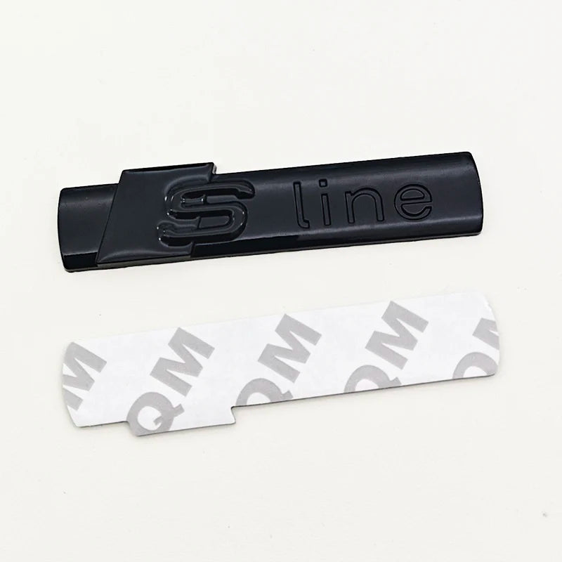 3D Metal Logo Sline Emblem Car Fender Side Sticker Front Grill Badge For Audi A3 A4 A5 A6 A7 S3 S4 S5 S6 TT S Line Accessories