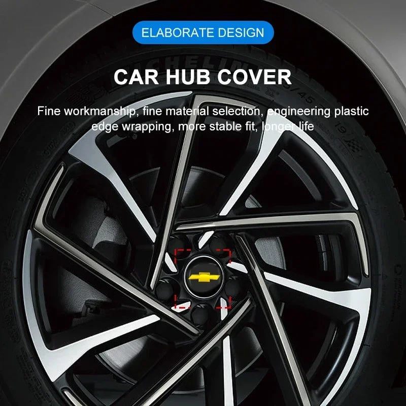 4pcs 60mm Car Wheel Center Hub Center Cap Rim Hub Dustproof Cover For Chevrolet Captiva Colorado Cruze Spark Malibu Car Trax