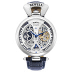 High-End Waterproof Automatic Mechanical Watch with Genuine Leather Strap And Stainless Steel Transparent Back Cover