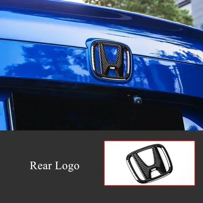 3Pcs Car Front Grille Rear Trunk Badge Steering Wheel Logo Sticker for Honda Accord Civic City XR-V CR-V Inspire Crider Envix
