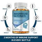 Magnesium Glycinate Capsules 500mg - Supports Bone and Heart Health, Aids Sleep, Relieves Stress, and Promotes Muscle Relaxation