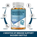 Magnesium Glycinate Capsules 500mg - Supports Bone and Heart Health, Aids Sleep, Relieves Stress, and Promotes Muscle Relaxation