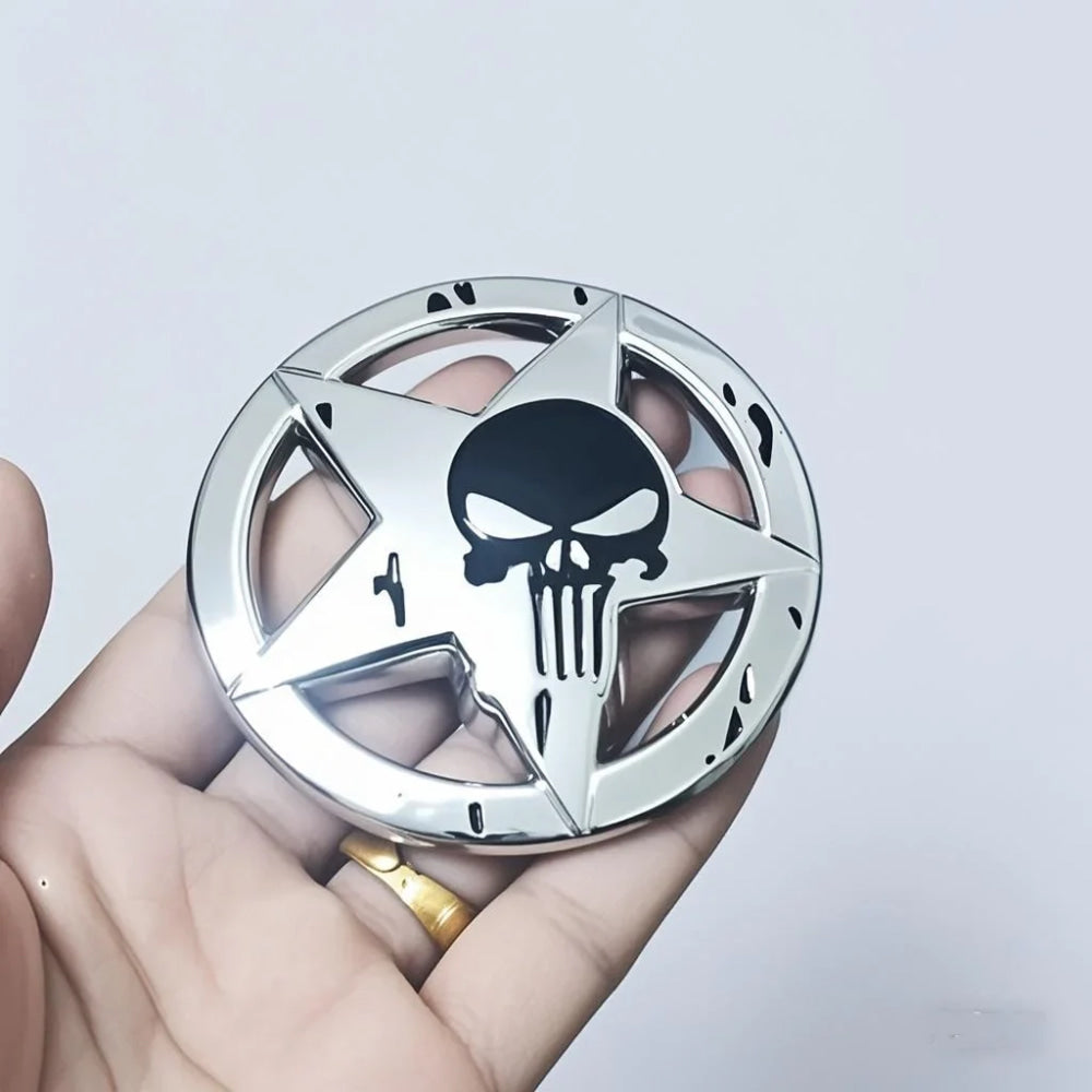 Metal 3D Skull Car Stickers Applicable to the Trunk, Car Doors, Bumpers, Rear Windshield and Fenders of Automobiles