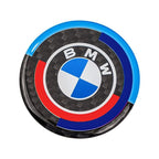 4.5CM 4.8CM Carbon Fibre Car Center Console Knob Stickers Decoration Accessories For BMW 1 2 3 4 5 6 Series GT Z4 X3 X4 X5 X6 X7