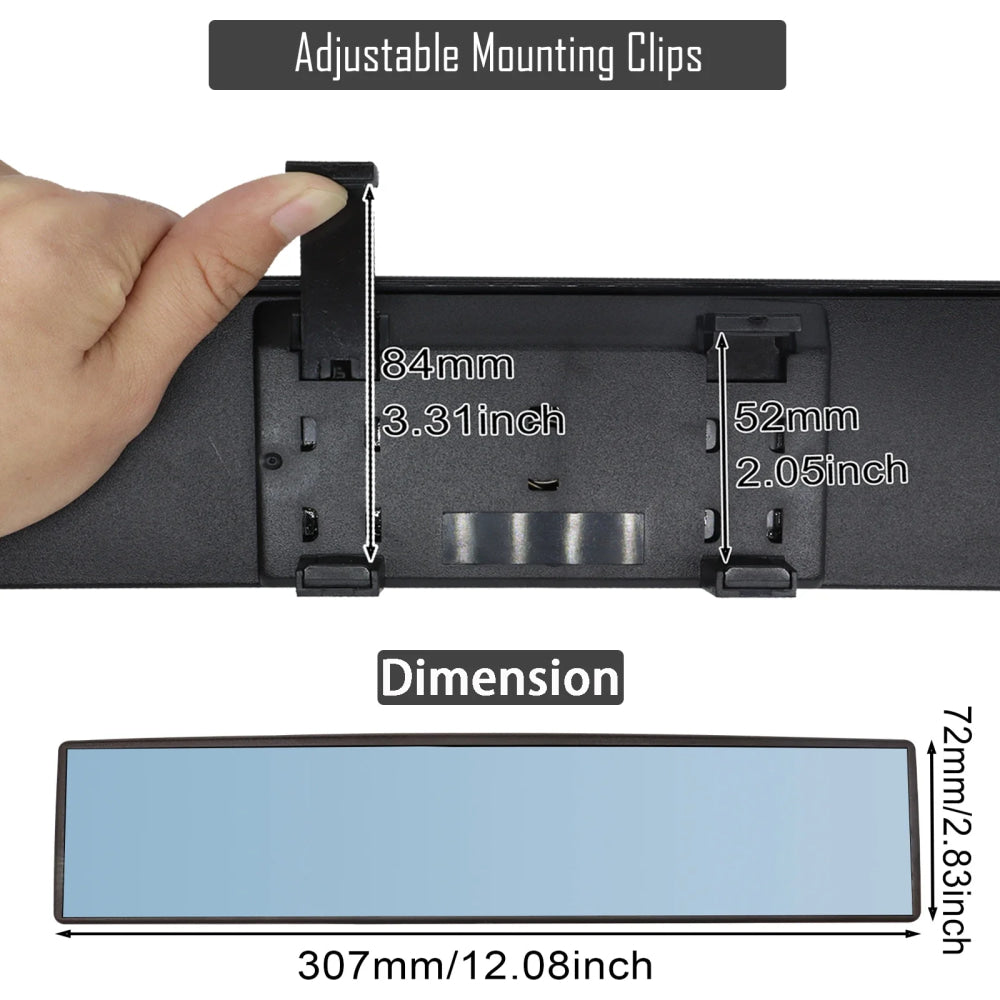 Universal Anti glare Wide Angle Convex Rearview Mirror Car Interior Rear View Baby Child Seat Watch Blue Sun Visor Goggle Safety