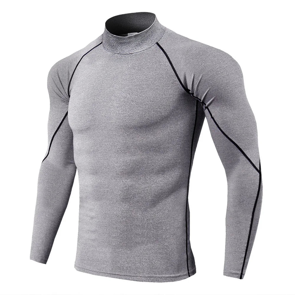 Camiseta deportiva de culturismo para hombre, camiseta para correr de secado rápido, Top de compresión de manga larga, camiseta de gimnasio para hombre, camiseta ajustada para Fitness Rashgard