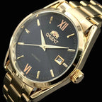 Orient Double Lion Classic Watch Series Gold - Tone Stainless Steel Automatic Mechanical Wristwatch Brand New Top Men's Watch