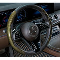 2/3PCS Laser Carbon Fiber Silicone Car Steering Wheel Cover 1K Micro Fiber Leather PVC Wheel Booster Cover Non-Slip Universal