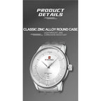 NAVIFORCE Men's Watch Classic Stainless Steel Strap 3ATM Waterproof Calendar Minimalist Dial Men's Chronograph Watch NF9272S