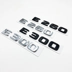 Black Silve Letters E200 E260 E300 E400 E450 E220d E350d E400d 4Matic ABS Emblem for Mercedes Benz Car Trunk Logo Sticker