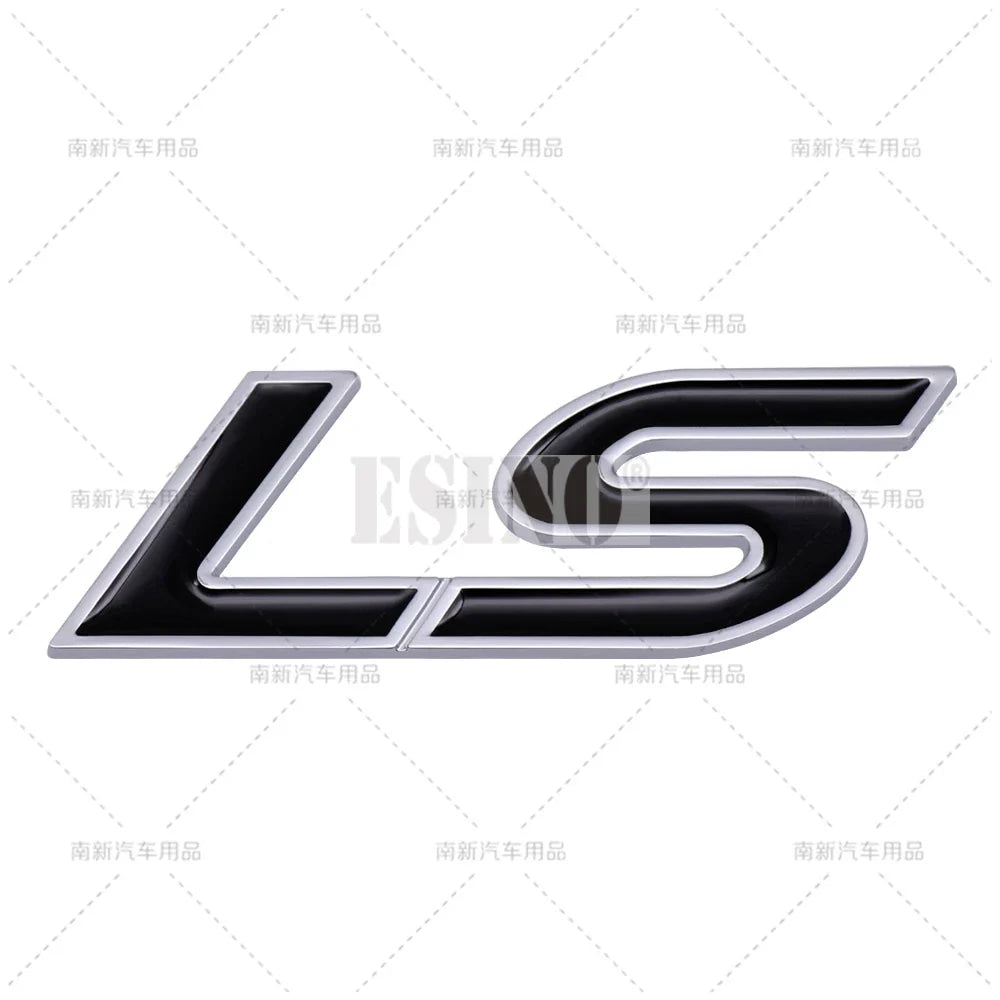 Car Styling 3D LS Car Metal Alloy Rear Trunk Fender Adhesive Badge Body Tailgate Displaceme Emblem For Cadillac CTS Escalade