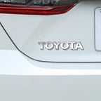 3D ABS Glossy Black Silver Letters Trunk Emblem Stickers Car Accessories Modified For Toyota camry chr corolla rav4 Car Sticker