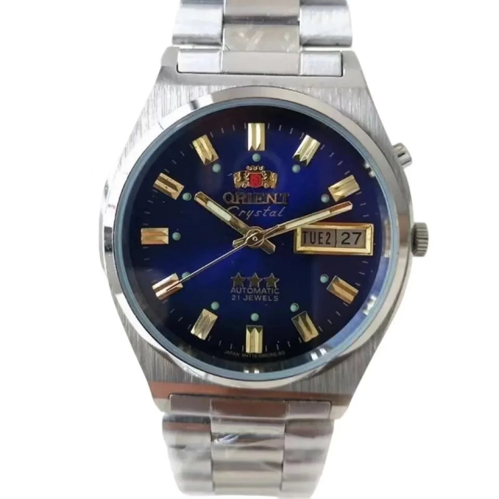 Orient Watch Mechanical Wristwatch Japanese Movement Stainless Steel Bracelet Folding Clasp with Luminescent