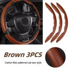 2/3PCS Carbon Fiber Universal Car Steering Wheel Booster Cover Non-Slip Auto Interior Decoration Accessories for Auto Deco