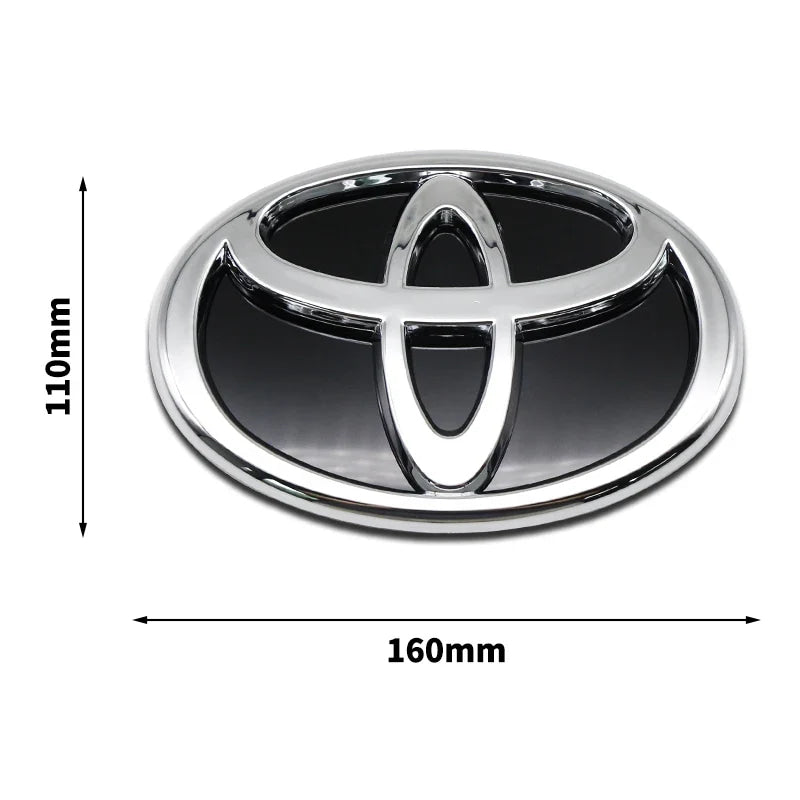 3D Car Logo Modified Car Logo Badges Front And Rear Logo Silver For Toyota Hybrid Series Prado Highlander Camry Corolla Styling