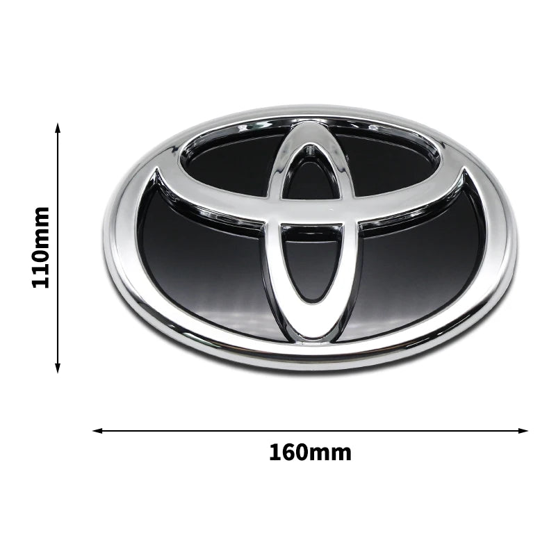3D Car Logo Modified Car Logo Badges Front And Rear Logo Silver For Toyota Hybrid Series Prado Highlander Camry Corolla Styling