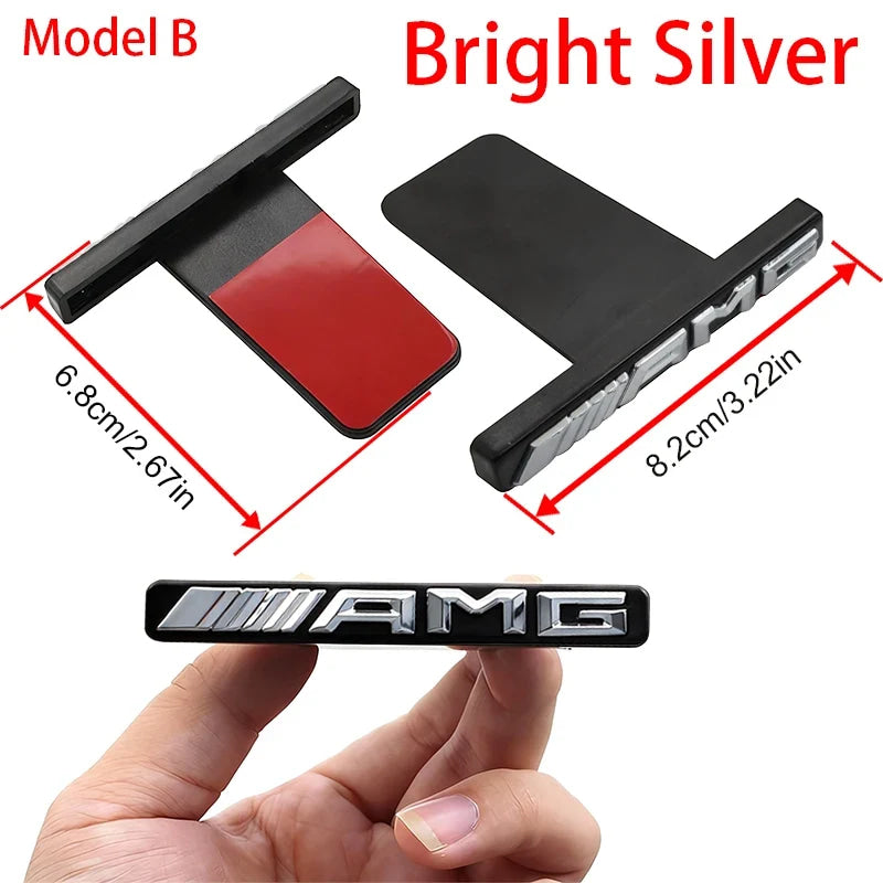 For Mercedes Benz W203 W204 W205 W210 w211 W124 W169 W176 W177 W202 ABS 3D AMG Logo Emblem Car Front Grille Badge accessories